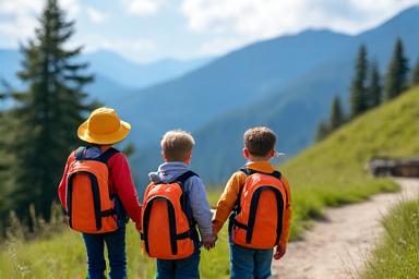 Equipos de seguridad para niños en montaña
